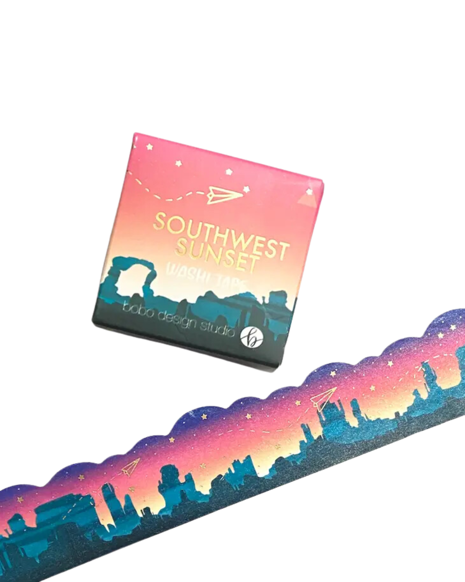Southwest Sunset - Gold Foil Cloud Cut Washi Tape