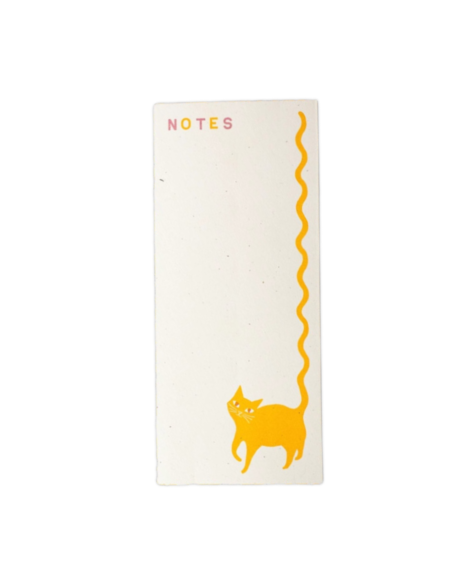 Squiggle Tail Cat Risograph Notepad