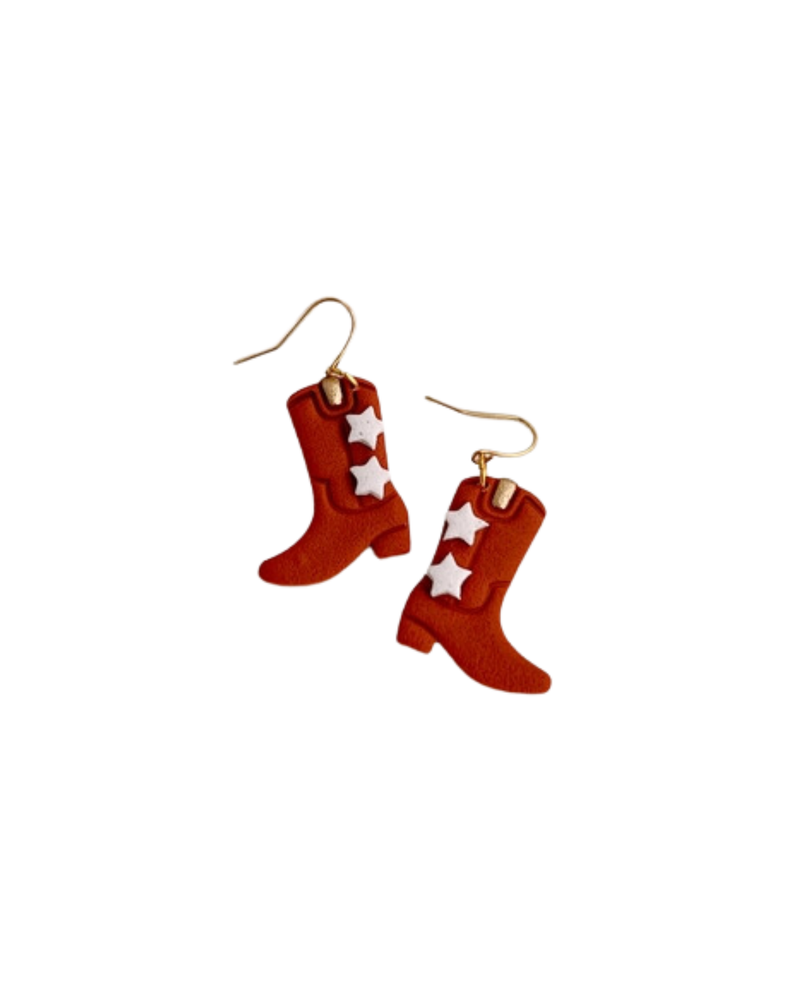 Star Cowboy Boot Dangle Earrings