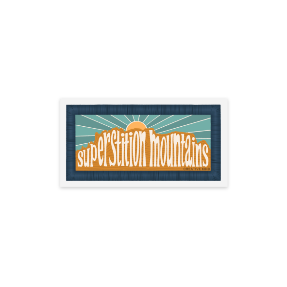 Superstition Mountains Patch Vinyl Sticker  | Clear Backing